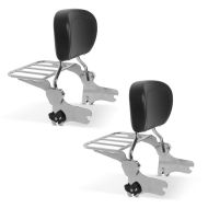 2x Sissybar Harley Electra Glide Standard / Classic 97-08 Craftride Fast Driver-L inkl. Gepäckträger chrom Spar-Set_1