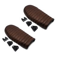 2x Sitzbank für Cafe-Racer oder Scrambler Umbau Craftride Flat braun Spar-Set_1