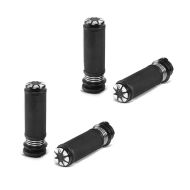 2x Lenker-Griffe 1" Zoll Craftride CG14 CNC Alu für Harley-Davidson Kawasaki Yamaha Suzuki Honda schwarz Spar-Set_1