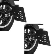 2x Side Mount license plate holder fits for Harley Davidson Softail 18-24 Craftride black Set Discount