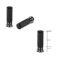 2x Lenker-Griffe 1" Zoll Craftride CG12 CNC Alu für Harley-Davidson Kawasaki Yamaha Suzuki Honda schwarz Spar-Set_1