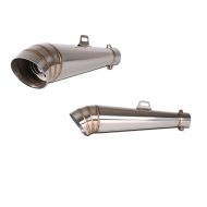 2x Auspuff GP-S Schalldämpfer Edelstahl Universal mit DB-Killer Spar-Set_1