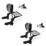 2x Sissy Bar + Gepäckträger + Docking-Kit für Harley-Davidson Street Glide 06-08 schwarz Craftride Spar-Set_1