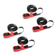 2x Motorrad Spanngurt Set ConStands mit Ratsche und Gummischnalle schwarz-rot Spar-Set_1