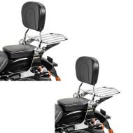 2x Sissy Bar + Rear Rack detachable fits for Harley Davidson Sportster 1200 Custom 96-20 chrome Craftride Set Discount