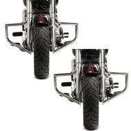 2x Sturzbügel für Harley Davidson Fat Boy 00-17 Craftride ST1 chrom Spar-Set_1