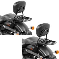 2x Sissybar Harley Dyna Street Bob 06-17 Craftride Fast Driver-M Flex inkl. Gepäckträger schwarz Spar-Set_1