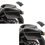 2x Motorcycle Hard saddlebags Craftride Oregon 12l with brackets black Discount Set