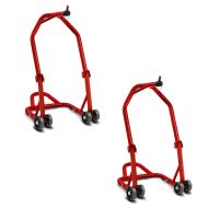 2x Front head lift paddock stand ConStands Classic red with 27 mm Adaptor Pin Discount Set