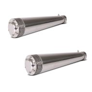 2x Craftride Auspuff Hat Motorrad Endschalldämpfer Caferacer Scrambler Custombike Edelstahl Spar-Set_1