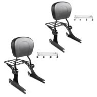 2x Sissybar Harley Street Bob 09-17 Craftride Fast Driver-L Flex inkl. Gepäckträger schwarz Spar-Set_1