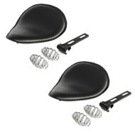 2x Motorrad Bobber Schwingsattel Craftride FL mit Federn für Custombikes in schwarz Spar-Set_1