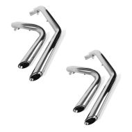 2x Craftride Auspuff Harley Sportster 1200 Custom 04-13 Short-Shot Schalldämpfer Set chrom Spar-Set_1