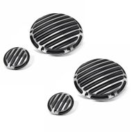 2x Kupplungsdeckel + Zündungsdeckel Stripe für Harley Davidson Sportster 04-20 Craftride Spar-Set_1