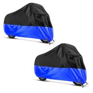 2x Motorrad Abdeckplane Craftride XL Abdeckhaube in schwarz-blau Spar-Set_1