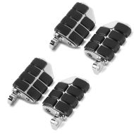 2x Fussrasten Fahrer-Sozius für Harley-Davidson Craftride FP14 chrom Spar-Set_1