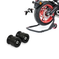 Set: Hinterrad Montageständer Falcone mit L und V Aufnahme + Schwingenschützer Racingadapter Bobbins für Montageständer M6-8 carbon_1