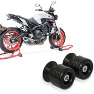 Set: Motorradständer Set Vorne und Hinten CS Montageständer rot + Schwingenschützer Racingadapter Bobbins für Montageständer M6-8 carbon_1