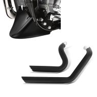 Set: Auspuff Short Shot Endschalldämpfer Harley Sportster 04-13 in schwarz + Bugspoiler Harley Sportster 04-20 in schwarz_1