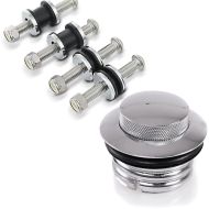 Set: Docking Hardware Kit für Harley Sportster 2004-2020 Anbausatz + Tankdeckel Pop-Up für Harley-Davidson Modelle ab 1992 chrom_1