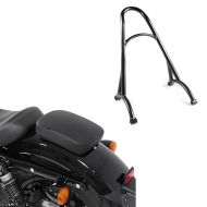 Set: Sissy Bar compatible with Harley Davidson Sportster Craftride 04-20 black + Pillion Seat Pad Suction Cup for Custom Bikes Craftride Glider black
