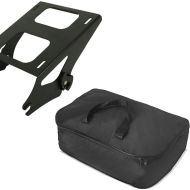 Set: Topcase Träger Doppelsitzbank für Harley Touring 14-21 schwarz + Innentasche für Harley Davidson King Tour Pak Topcase 93-21_1