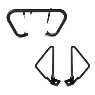 Set: Sturzbügel MB Kawasaki Vulcan/ VN/ 900 Custom 07-17 schwarz + Satteltaschenhalter Universal schwarz_1