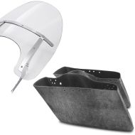 Set: Windschild Harley Road King / Classic/ Special 93-21 abnehmbar + Innenverkleidung für Seitenkoffer für Harley Touring 94-13_1