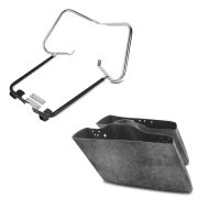 Set: Saddlebag Support Brackets fits for Harley Davidson Touring 97-08 rear guard chrome Craftride + Hard Saddlebag Carpet Liner fits for Harley Davidson Touring models 94-13 Craftride