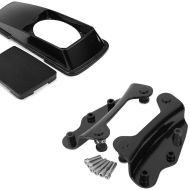 Set: Seitenkoffer-Deckel für Lautsprecher für Harley- Touring 94-13 + 4-Punkt-Montagekit für Harley Touring Modelle 2009-2013 schwarz_1
