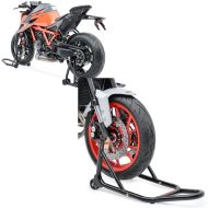 Set: Einarm Montageständer Set für BMW R NineT 14-20 hinten vorne CLS + Montageständer Vorderrad mit gummierten Aufnahmen Motorradheber vorne_1