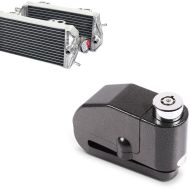 Set: Water Cooler Radiator compatible with Gas Gas EC/MC 200/250/300 07-17 l + Alarm Brake Disc Lock 110dB BS-Motoparts Theft protection