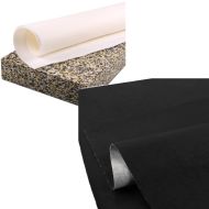 Set: Sitzbank Schaumstoff M 66x34x8cm + Sitzbank Leder antirutsch in schwarz_1