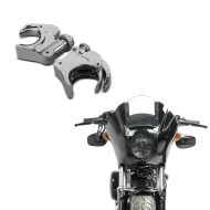 Set : Headlight Fairing MG8 for Dyna Street Bob 06-17 Windshield clear + Windshield Clamps 49 mm for Dyna Street Bob 06-17 Windscreens