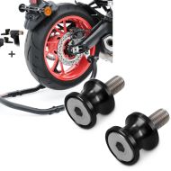 Set: Hinterrad Montageständer Falcone mit L und V Aufnahme + Prismabuchsen-Racingadapter Motea Jerez M8 schwarz_1