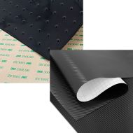 Set: Side Tank Pad Sheet Motea Grip 48x48 cm + Adhesive Wrapping Foil Carbon Foil 75x100cm Carbon-Look 3D