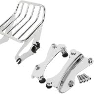 Set: Gepäckträger W1 Abnehmbar für Harley Touring Modelle 2009-2021 chrom + 4-Punkt-Montagekit für Harley Touring Modelle 2014-2021 chrom_1