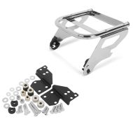 Set: Gepäckträger TP Doppelsitz für Harley Touring Modelle 97-08 chrom + Anbausatz Docking Hardware Kit für Harley Touring 97-08_1