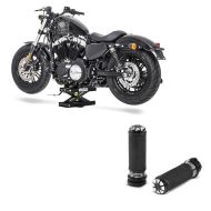 Set: Hebebühne Mini-Lift Scherenheber bis 500kg in schwarz + Lenker-Griffe 1" Zoll CG14 CNC Alu für Harley- Kawasaki Yamaha Suzuki_1