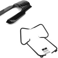 Set: Kotflügelverlängerung hinten für Harley Touring 96-08 + Kofferträger für Harley Touring 97-08 mit Schutzbügel schwarz_1