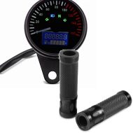 Set: Speedometer KTX Tachometer universal in + Handlebar Grips 5X - 22mm