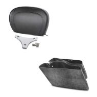 Set: Sissybar Rückenpolster C1 Harley Road King 97-21 + Innenverkleidung für Seitenkoffer für Harley Touring 94-13_1