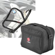 Set: Verkleidungsschutzbügel XL für BMW R 1200 GS 08-12 Tank-Sturzbügel oben + Innentasche Topcase Vario für BMW R 1200 GS / Adventure 04-12 Bagtecs MV3_1