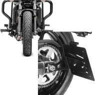 Set: Sturzbügel für Kawasaki Vulcan S / Cafe 15-21 Motor Schutzbügel Craftride + Kennzeichenhalter seitlich M für Kawasaki Vulcan S / Café 15-21 schwarz Craftride_1