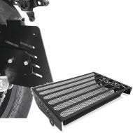 Set: Kennzeichenhalter seitlich für Honda Rebel 500 17-21 schwarz Craftride + Kühlerabdeckung für Honda Rebel 500 17-21 Kühlergrill Zaddox KG1_1