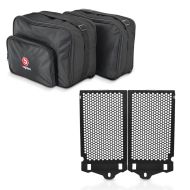 Set: Vario Koffer Innentaschen für BMW R 1200 GS / Adventure 13-18 Koffertaschen Bagtecs MV1 + Kühlerabdeckung für BMW R 1200 GS 13-18 Kühlergrill Zaddox KG1_1