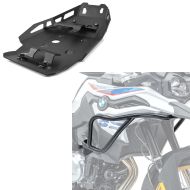 Set: Fairing Crash bar compatible with BMW F 750 GS / BMW F 850 GS 18-22 upper engine guard Motoguard + Skid Plate compatible with BMW F 750 GS 18-20 Motoguard Aluminium Belly Pan Engine Guard Black
