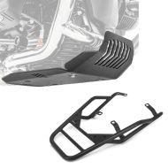 Set: Gepäckträger für BMW R NineT / Pure 14-20 Gepäckbrücke Craftride GT1 + Motorschutz für BMW R NineT 14-20 Motoguard Aluminium Bugspoiler Unterbodenschutz schwarz_1