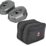 Set: Ventildeckel für BMW R 1200 GS 13-18 / Adventure 14-18 Zaddox Motordeckel rechts links + Innentasche Topcase Vario für BMW R 1200 GS / Adventure 13-18 Bagtecs MV3_1