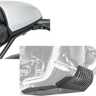 Set: Soziusabdeckung für BMW R NineT 14-21 Höckerabdeckung Zaddox in silber + Motorschutz für BMW R NineT 14-21 Motoguard Aluminium Bugspoiler Unterbodenschutz schwarz_1